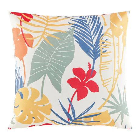 Outdoor-Kissen Palmblatt Gelb/Blau/Pink ca. 45x45cm