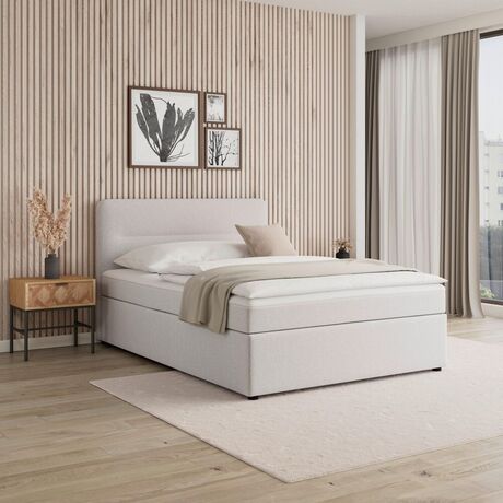 Boxspringová postel MARCO 140x200, světle šedá