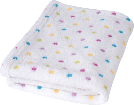Babymatex Deka MILLY 75x100 cm - Bílá puntík